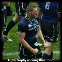 Brad Thorn celebrates